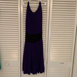 EXPRESS Purple Stretch Rayon A-Line Sleeveless Dress size XS Lined EXCELLENT